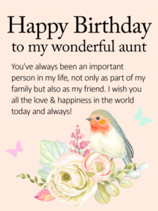 Birthday Wishes For Aunt– Happy Birthday Wishes