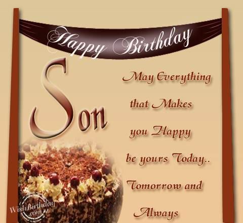Birthday Wishes To Son - Happy Birthday Quotes Images