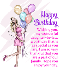Birthday Wishes For Daughter In Law - Birthday Quotes
